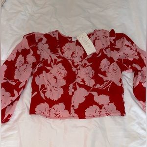 Sienna Sky women’s S , sheer crop top , NWT